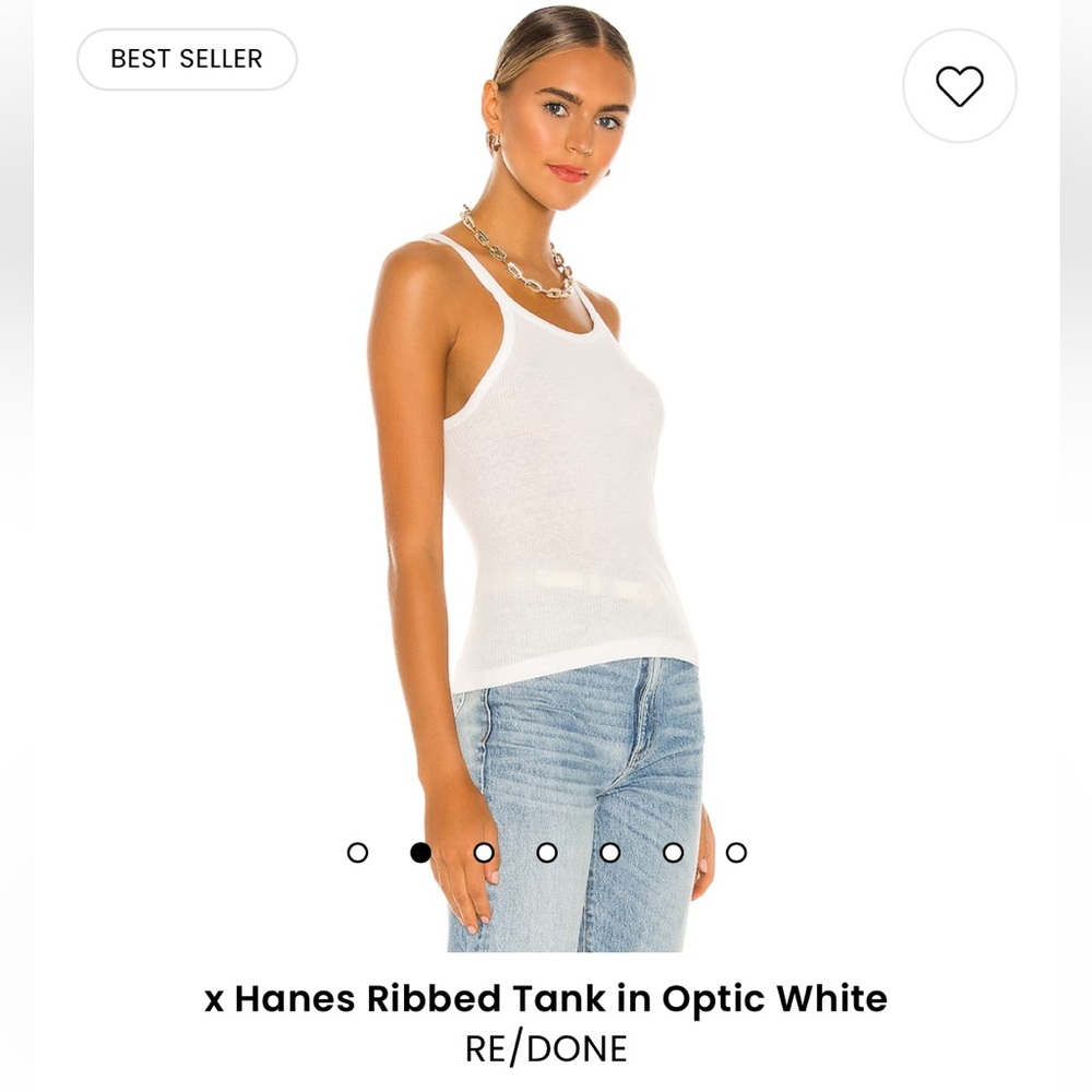 Re/done x Hanes Ribbed Tank - Picture 2 of 12
